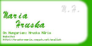 maria hruska business card