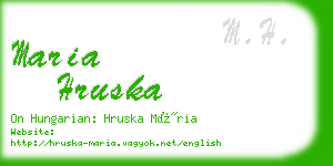 maria hruska business card